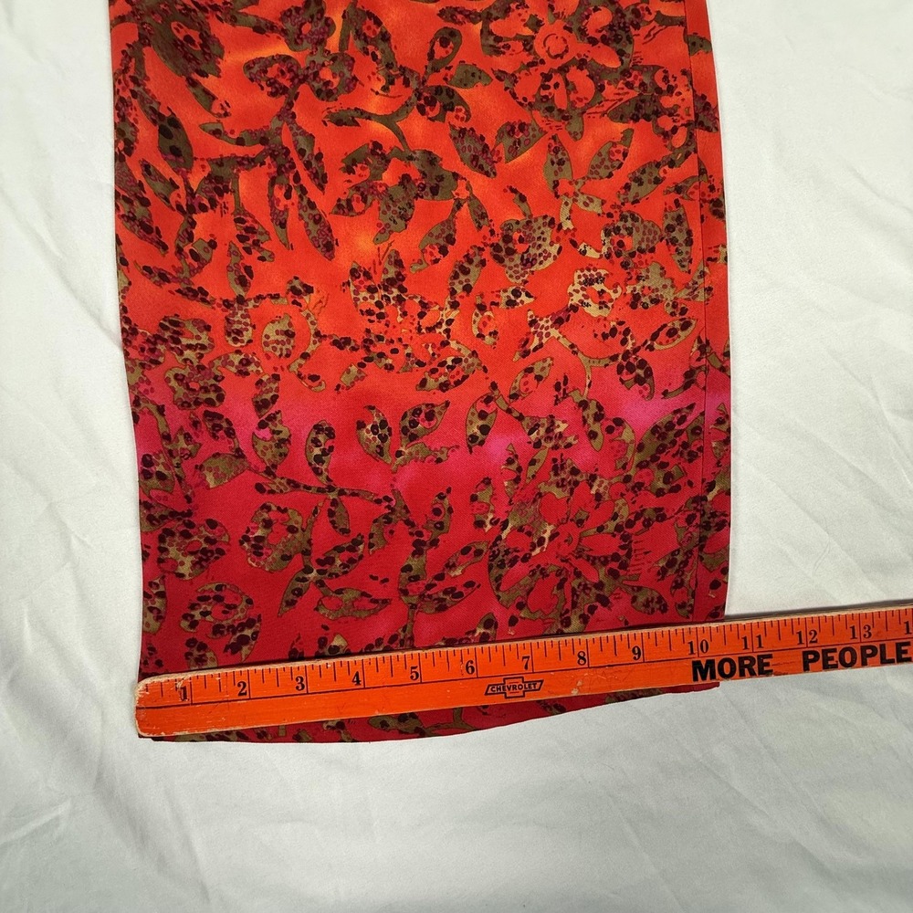 Sigrid Olsen Large Pants Silk Floral Wide Leg Resort Cruise Vacation Boho Ombre - Picture 9 of 10